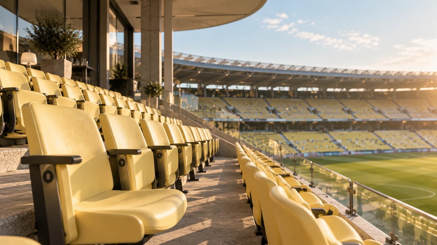 Places vides dans une tribune, un soir de match