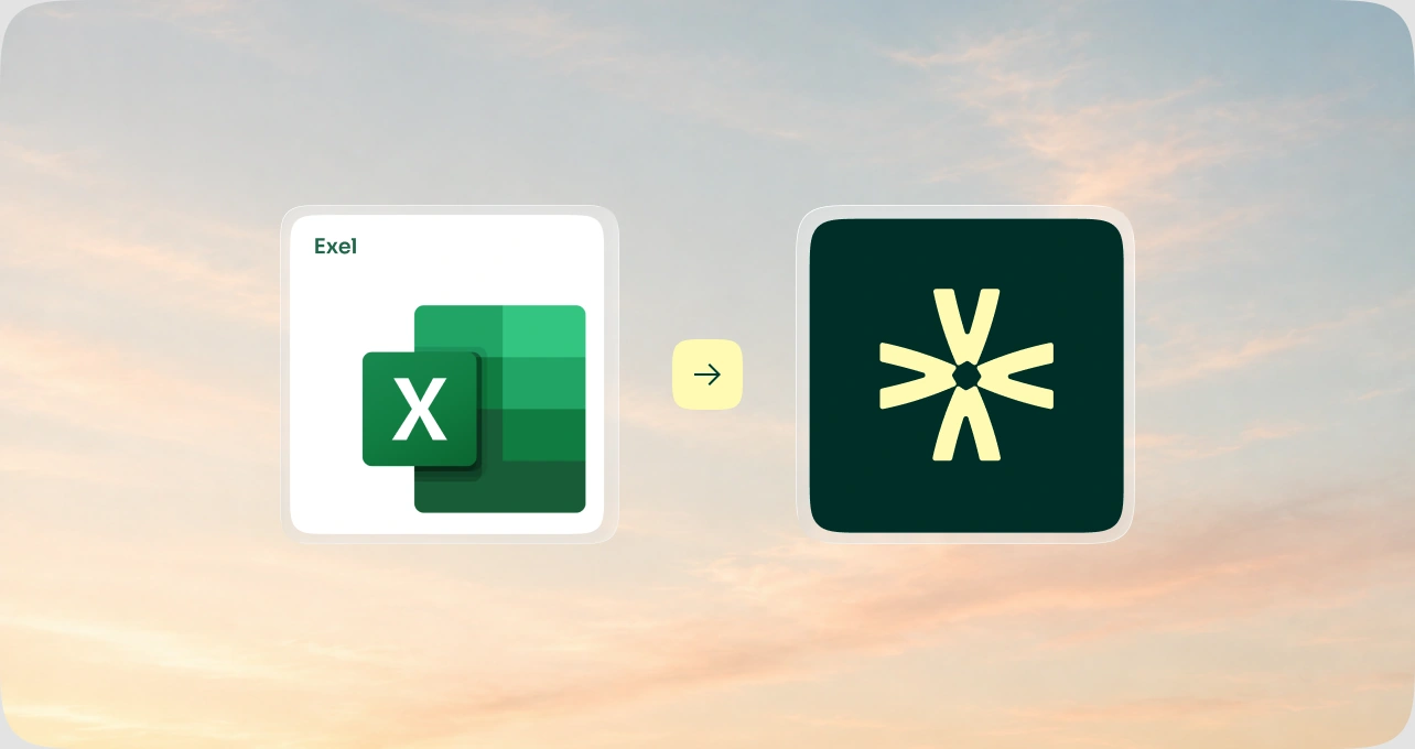 From an Excel spreadsheet to Evenizer, against a sunset sky